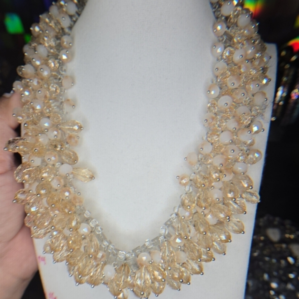 NATASHA COUTURE CRYSTAL STATEMENT NECKLACE NWT - Picture 9 of 9